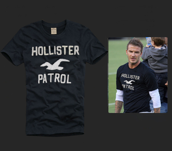Hollister Hombres De Cuello Redondo Con Gente Fotos Corto Remera HCO4303